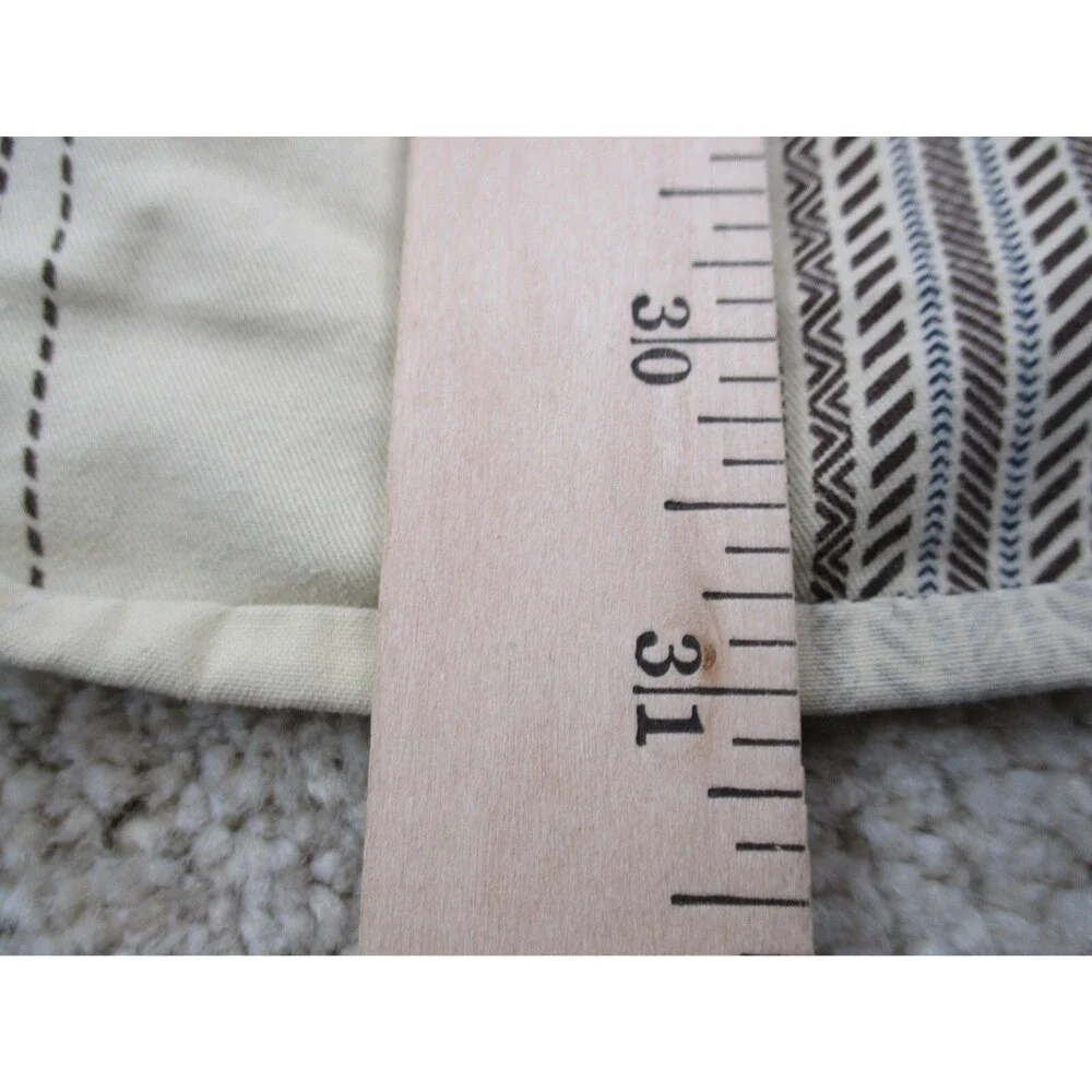 VINTAGE Tommy Hilfiger Shirt Men Medium Beige Herringbone Crest Button Up 90s - Picture 10 of 12